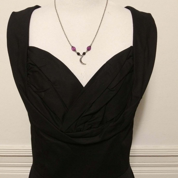 Lindy Bop Black Swing Dress Large  New - Picture 3 of 7